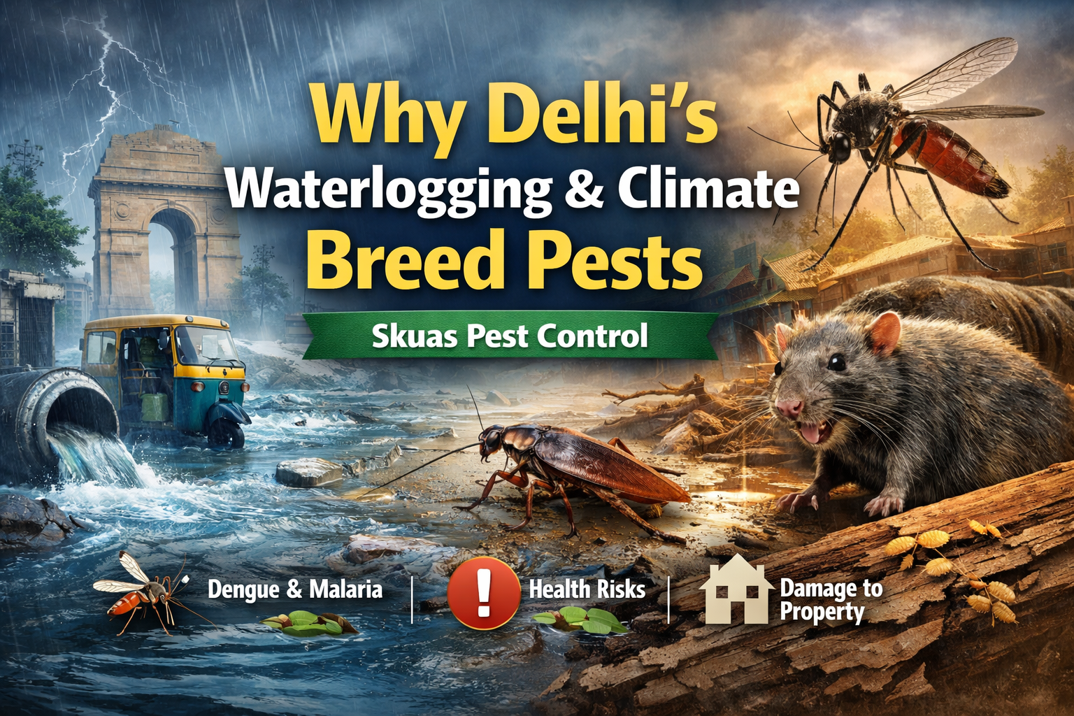 Why Delhi's Waterlogging & Climate Breed Pests — And How to Fight Back