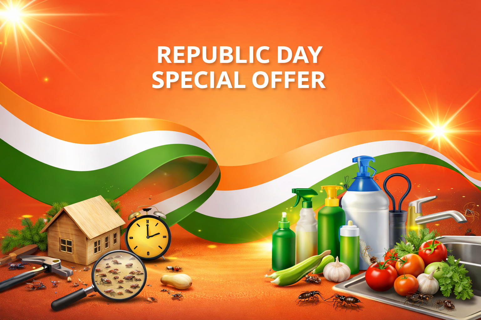 Republic Day Special: Buy Termite Control & Get Free Kitchen Pest Treatment
