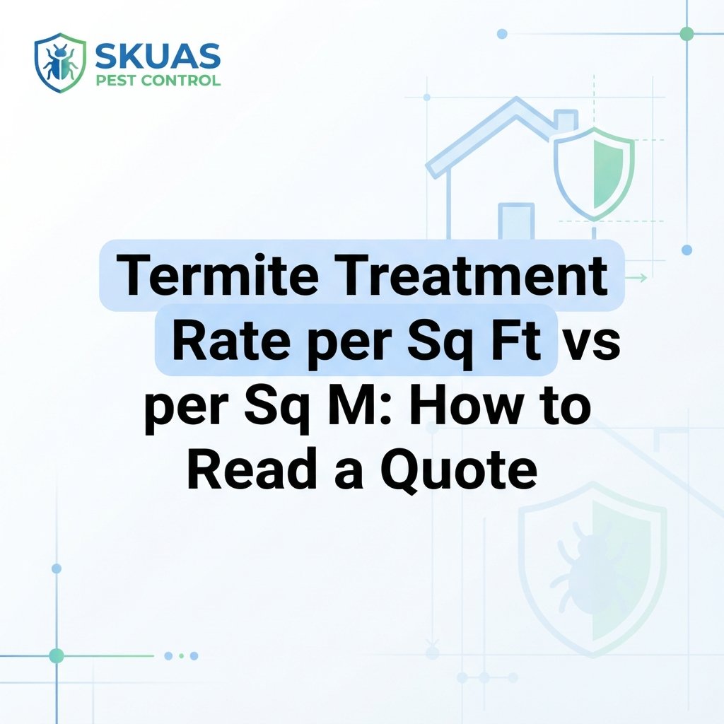Termite Treatment Rate per Sq Ft vs Sq M: A Delhi NCR Homeowner's 2026 Guide